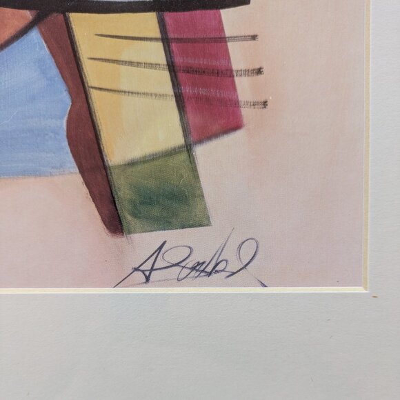 Alfred Gockel Wild Party II Abstract Jazz Art Print, Framed & Matted, 18x22 - Picture 3 of 7